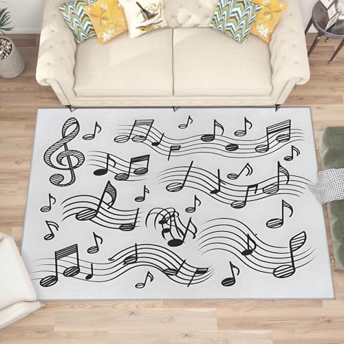 buyluhn Quadratischer Kurzflor-Teppich 120x120, Musik Schwarz und Weiß Teppich, Musikliebhaber Waschbar rutschfest Dünn Saugfähig Teppiche Für Bad Eingangsbereich Innenräume K74 buyluhn Quadratischer Kurzflor-Teppich 120x120, Musik Schwarz und Weiß Teppich, Musikliebhaber Waschbar rutschfest Dünn Saugfähig Teppiche Für Bad Eingangsbereich Innenräume K74 von buyluhn