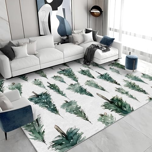 buyluhn Quadratischer Kurzflor-Teppich 120x120 - Zeder Rot Schwarz Teppiche - Botanik Waschbar rutschfest Dünn Saugfähig Carpet Teppiche Für Bad Eingangsbereich Innenräume a&1104 von buyluhn