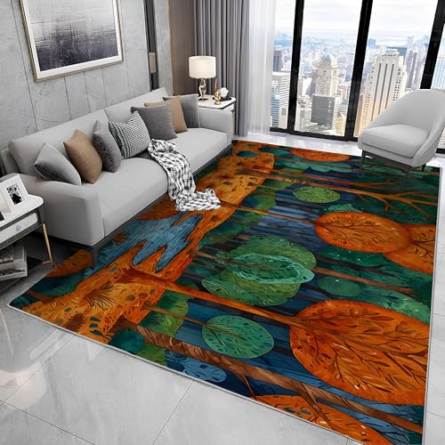 buyluhn Quadratischer Kurzflor-Teppich 200x200, Dschungel Teppich, Abstrakt Waschbar rutschfest Dünn Saugfähig für Wohnzimmer Schlafzimmer Esszimmer N69 buyluhn Quadratischer Kurzflor-Teppich 200x200, Dschungel Teppich, Abstrakt Waschbar rutschfest Dünn Saugfähig für Wohnzimmer Schlafzimmer Esszimmer N69 von buyluhn