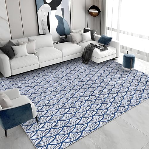 buyluhn Quadratischer Kurzflor-Teppich 250x250 - Wellenmuster Blau Teppiche - Japanisch Waschbar rutschfest Dünn Saugfähig Carpet für Wohnzimmer Schlafzimmer Esszimmer A&662 buyluhn Quadratischer Kurzflor-Teppich 250x250 - Wellenmuster Blau Teppiche - Japanisch Waschbar rutschfest Dünn Saugfähig Carpet für Wohnzimmer Schlafzimmer Esszimmer A&662 von buyluhn