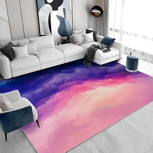 buyluhn Waschbarer Kurzflor-Teppich 140x200 - Berge Rosa Blau Teppiche - Naturlandschaft Dünn Saugfähig Carpet Für Wohnzimmer Schlafzimmer Jugendzimmer Jungen Mädchen Oder Als Bettvorleger a&768 buyluhn Waschbarer Kurzflor-Teppich 140x200 - Berge Rosa Blau Teppiche - Naturlandschaft Dünn Saugfähig Carpet Für Wohnzimmer Schlafzimmer Jugendzimmer Jungen Mädchen Oder Als Bettvorleger a&768 von buyluhn