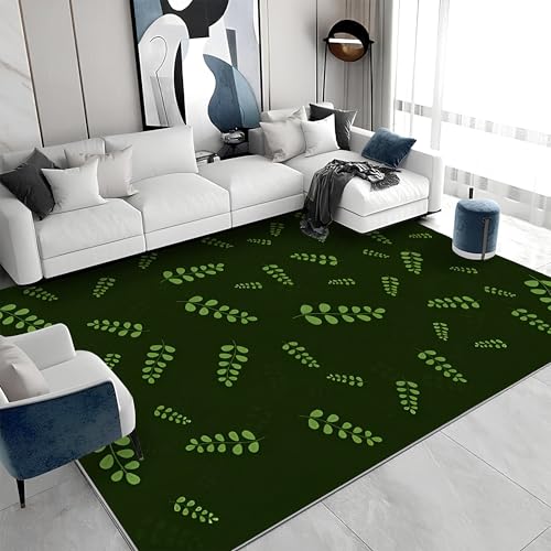 buyluhn Waschbarer Kurzflor-Teppich 140x200 - Blätter Grün Teppiche - Pflanzen Dünn Saugfähig Carpet Für Wohnzimmer Schlafzimmer Jugendzimmer Jungen Mädchen Oder Als Bettvorleger A&312 buyluhn Waschbarer Kurzflor-Teppich 140x200 - Blätter Grün Teppiche - Pflanzen Dünn Saugfähig Carpet Für Wohnzimmer Schlafzimmer Jugendzimmer Jungen Mädchen Oder Als Bettvorleger A&312 von buyluhn
