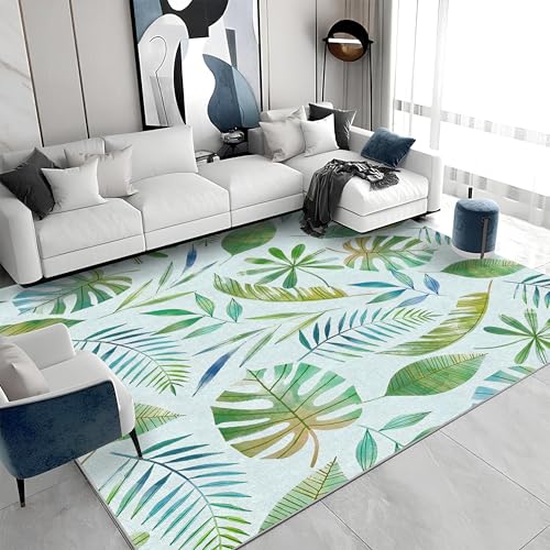 buyluhn Waschbarer Kurzflor-Teppich 140x200 - Blätter Grün Teppiche - Pflanzen Dünn Saugfähig Carpet Für Wohnzimmer Schlafzimmer Jugendzimmer Jungen Mädchen Oder Als Bettvorleger A&768 buyluhn Waschbarer Kurzflor-Teppich 140x200 - Blätter Grün Teppiche - Pflanzen Dünn Saugfähig Carpet Für Wohnzimmer Schlafzimmer Jugendzimmer Jungen Mädchen Oder Als Bettvorleger A&768 von buyluhn