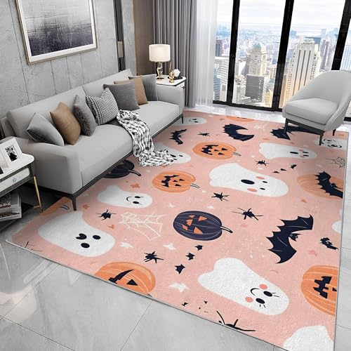 buyluhn Waschbarer Kurzflor-Teppich 160x200, Halloween-Geist Teppich, Horror Dünn Saugfähig Für Wohnzimmer Schlafzimmer Jugendzimmer Jungen Mädchen Oder Als Bettvorleger N9 buyluhn Waschbarer Kurzflor-Teppich 160x200, Halloween-Geist Teppich, Horror Dünn Saugfähig Für Wohnzimmer Schlafzimmer Jugendzimmer Jungen Mädchen Oder Als Bettvorleger N9 von buyluhn