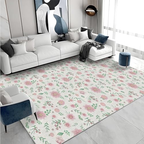 buyluhn Waschbarer Kurzflor-Teppich 160x200, Streifen Teppich Kinderzimmer, Geometrie Dünn Saugfähig Für Wohnzimmer Schlafzimmer Jugendzimmer Jungen Mädchen Oder Als Bettvorleger T-45 von buyluhn