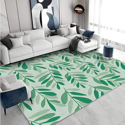 buyluhn Waschbarer Kurzflor-Teppich 160x200 - Blätter Grün Teppiche - Naturästhetik Dünn Saugfähig Carpet Für Wohnzimmer Schlafzimmer Jugendzimmer Jungen Mädchen Oder Als Bettvorleger S&1567 buyluhn Waschbarer Kurzflor-Teppich 160x200 - Blätter Grün Teppiche - Naturästhetik Dünn Saugfähig Carpet Für Wohnzimmer Schlafzimmer Jugendzimmer Jungen Mädchen Oder Als Bettvorleger S&1567 von buyluhn