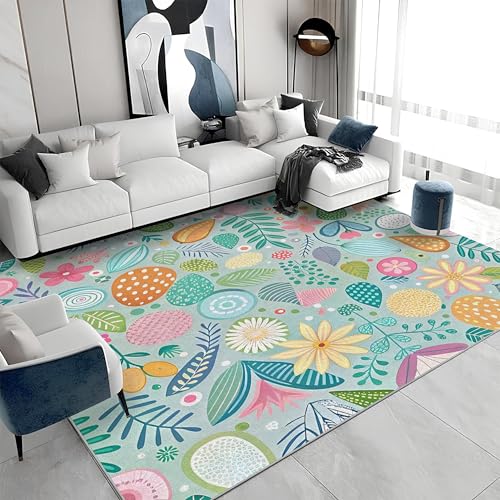 buyluhn Waschbarer Kurzflor-Teppich 160x200 - Blumenblätter Grün Teppiche - Abstrakt Dünn Saugfähig Carpet Für Wohnzimmer Schlafzimmer Jugendzimmer Jungen Mädchen Oder Als Bettvorleger S&446 buyluhn Waschbarer Kurzflor-Teppich 160x200 - Blumenblätter Grün Teppiche - Abstrakt Dünn Saugfähig Carpet Für Wohnzimmer Schlafzimmer Jugendzimmer Jungen Mädchen Oder Als Bettvorleger S&446 von buyluhn
