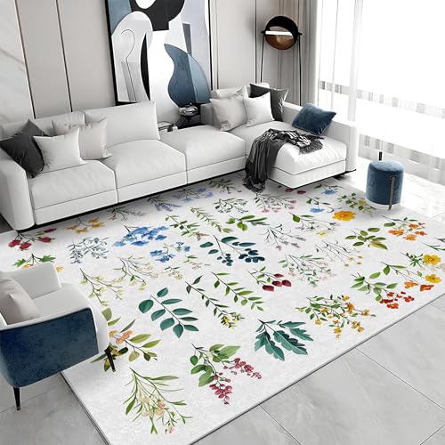 buyluhn Waschbarer Kurzflor-Teppich 160x200 - Blumenmuster Grün Teppiche - Naturästhetik Dünn Saugfähig Carpet Für Wohnzimmer Schlafzimmer Jugendzimmer Jungen Mädchen Oder Als Bettvorleger S&1225 buyluhn Waschbarer Kurzflor-Teppich 160x200 - Blumenmuster Grün Teppiche - Naturästhetik Dünn Saugfähig Carpet Für Wohnzimmer Schlafzimmer Jugendzimmer Jungen Mädchen Oder Als Bettvorleger S&1225 von buyluhn
