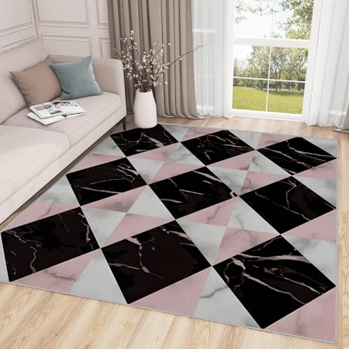 buyluhn Waschbarer Kurzflor-Teppich 160x200 - Schachbrettmuster Teppiche - Marmor Dünn Saugfähig Carpet Für Wohnzimmer Schlafzimmer Jugendzimmer Jungen Mädchen Oder Als Bettvorleger S-142 buyluhn Waschbarer Kurzflor-Teppich 160x200 - Schachbrettmuster Teppiche - Marmor Dünn Saugfähig Carpet Für Wohnzimmer Schlafzimmer Jugendzimmer Jungen Mädchen Oder Als Bettvorleger S-142 von buyluhn