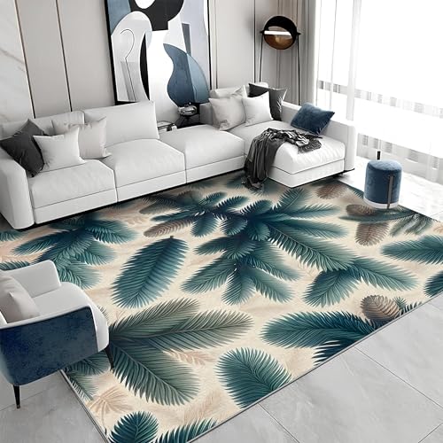 buyluhn Waschbarer Kurzflor-Teppich 60x180 - Blätter Grün Beige Teppiche - Abstrakt Dünn Saugfähig Carpet Für Wohnzimmer Schlafzimmer Jugendzimmer Oder Als Bettvorleger A&687 buyluhn Waschbarer Kurzflor-Teppich 60x180 - Blätter Grün Beige Teppiche - Abstrakt Dünn Saugfähig Carpet Für Wohnzimmer Schlafzimmer Jugendzimmer Oder Als Bettvorleger A&687 von buyluhn