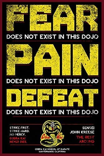buywell Vintage Blechschild Cobra Kai Birne, Pain and Defeatdoes Not Exist in This Dojo, Retro-Wandkunst, Dekoration, Eisenmalerei für Zuhause, Küche, Café, Pub, 14 x 20 cm buywell Vintage Blechschild Cobra Kai Birne, Pain and Defeatdoes Not Exist in This Dojo, Retro-Wandkunst, Dekoration, Eisenmalerei für Zuhause, Küche, Café, Pub, 14 x 20 cm von buywell