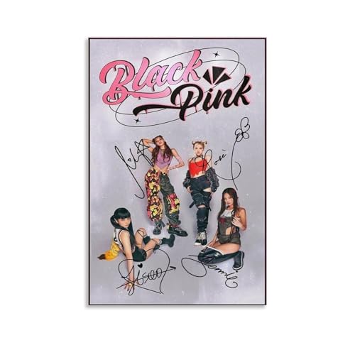 Blackpink Poster Music Group Band Kpop Vintage Cover Signed Für Zimmer, Ästhetische Leinwand-Wandkunst, Schlafzimmer-Dekor Posters 12x18inch(30x45cm) von buzaiua