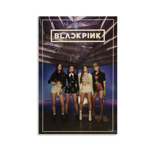 Blackpink Poster Music Group Vintage Band Kpop Cover Signed Für Zimmer, Ästhetische Leinwand-Wandkunst, Schlafzimmer-Dekor Posters 12x18inch(30x45cm) von buzaiua