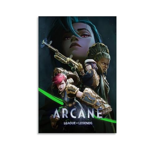 buzaiua Arcane Poster Anime Comics Jinx Tv Series Vintage Cover Für Zimmer, Ästhetische Leinwand-Wandkunst, Schlafzimmer-Dekor Posters 12x18inch(30x45cm) von buzaiua