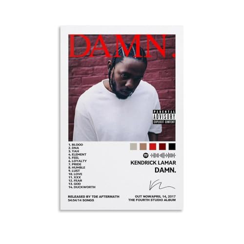 buzaiua Kendrick Poster Lamar Rapper Music Album Cover Signed Für Zimmer, Ästhetische Leinwand-Wandkunst, Schlafzimmer-Dekor Posters 08x12inch(20x30cm) von buzaiua