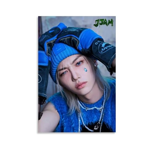 buzaiua Stray Poster Kids Felix Music Band Group Kpop Vintage Cover Für Zimmer, Ästhetische Leinwand-Wandkunst, Schlafzimmer-Dekor Posters 12x18inch(30x45cm) von buzaiua