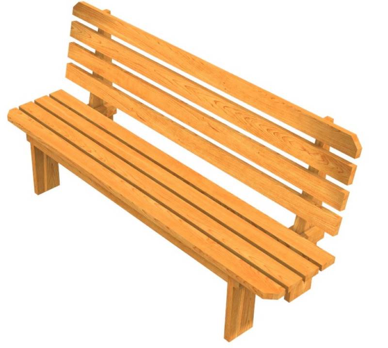 bv-vertrieb Gartenbank Gartenbank Parkbank Lärche massiv Holzbank rustikal von bv-vertrieb