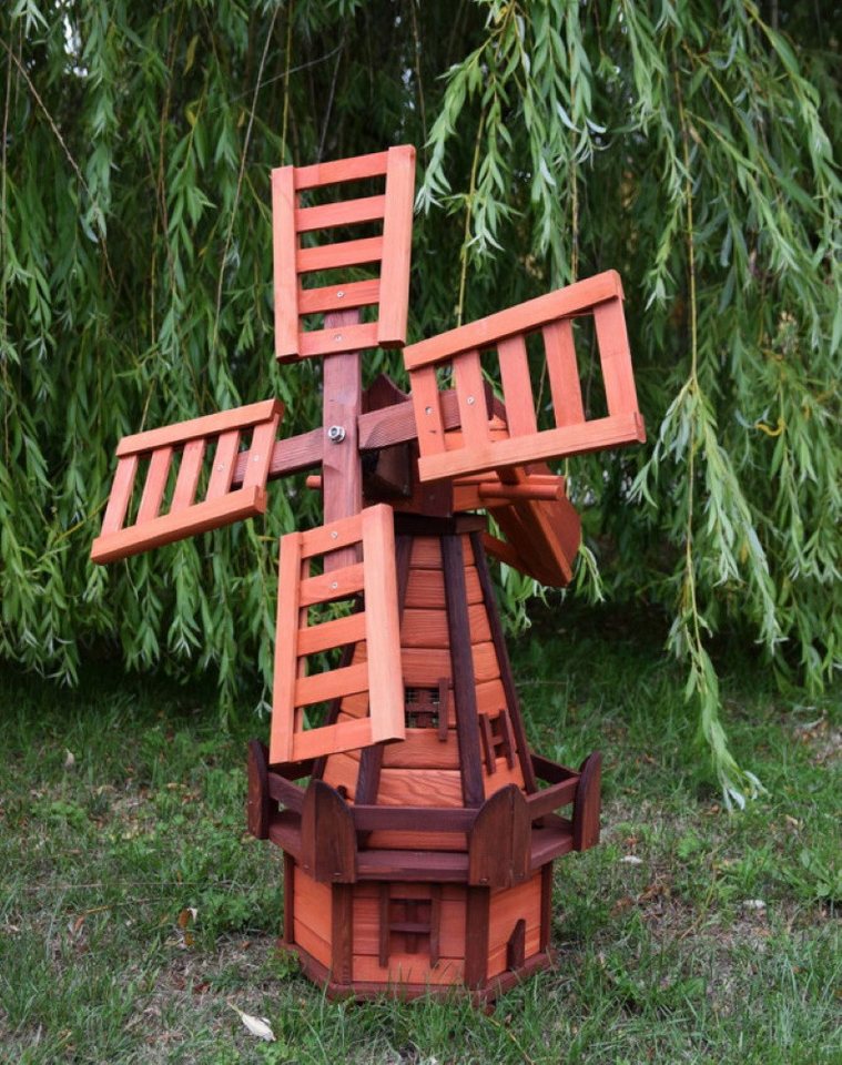 bv-vertrieb Gartenfigur Dekorative Gartenwindmühle Holzwindmühle von bv-vertrieb