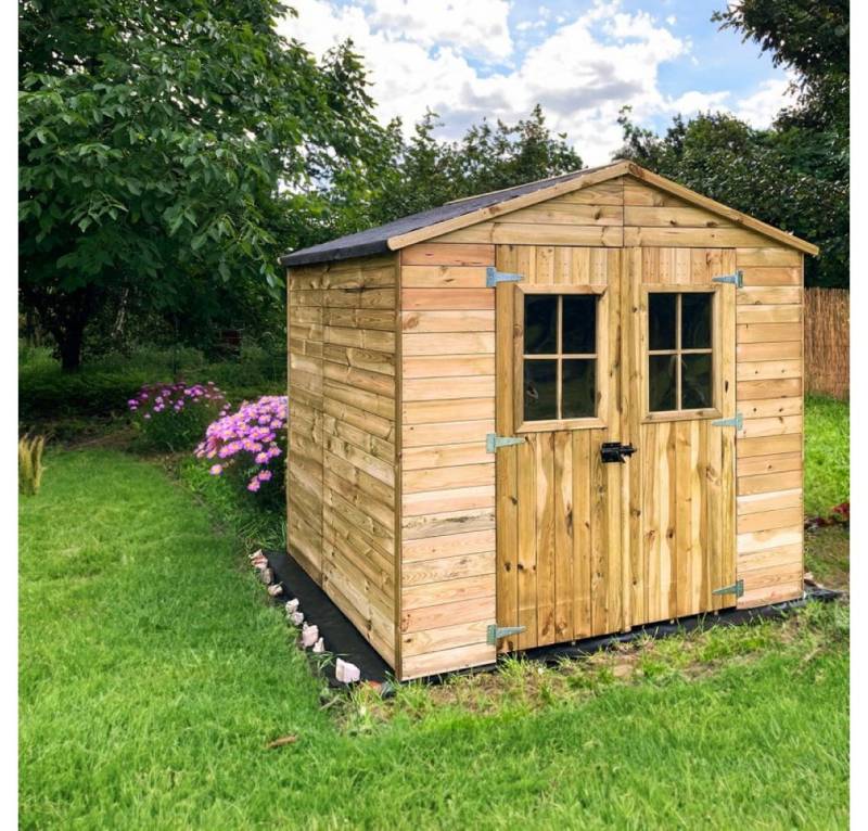 bv-vertrieb Gerätehaus Geräteschuppen Holz für Werkzeug Fahrräder Gartenutensilien - (4378) von bv-vertrieb