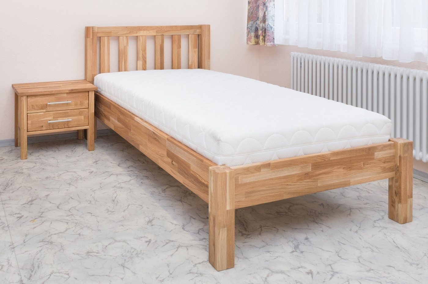 bv-vertrieb Massivholzbett Einzelbett Eiche 100x200 Bett Holzbett bv-vertrieb Massivholzbett Einzelbett Eiche 100x200 Bett Holzbett von bv-vertrieb