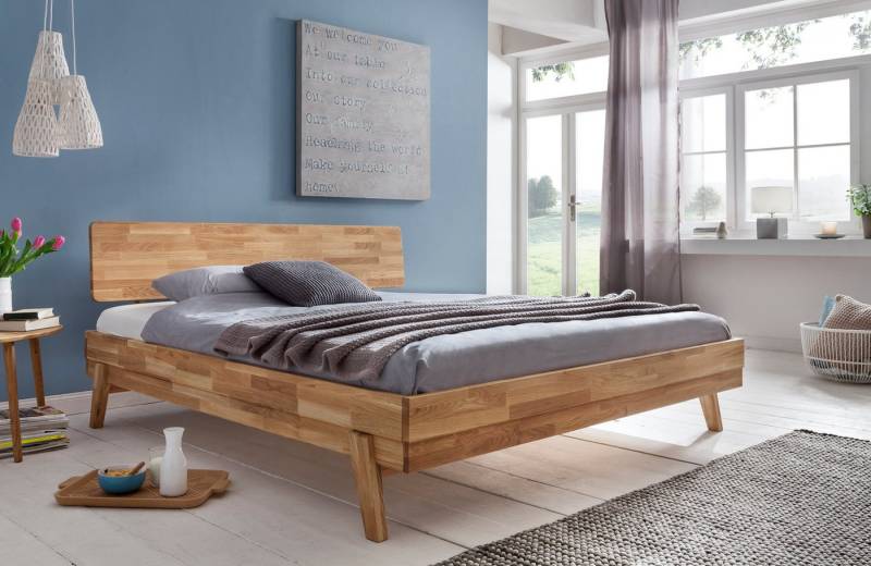 bv-vertrieb Massivholzbett Holzbett Doppelbett Eiche massiv geölt von bv-vertrieb