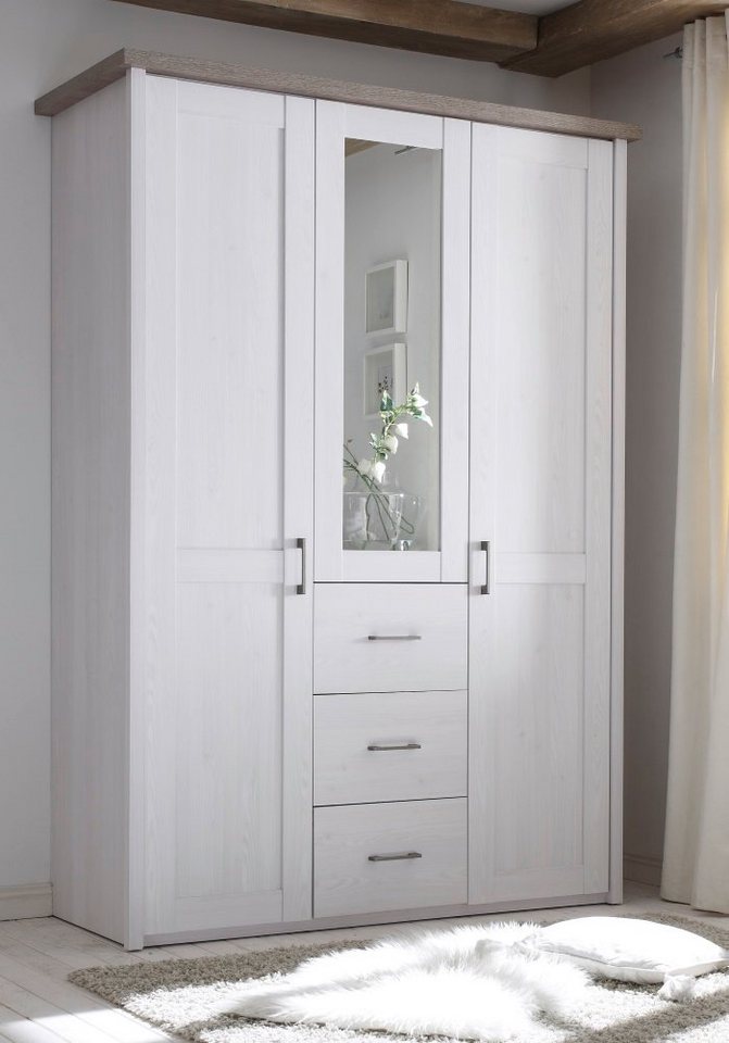 bv-vertrieb Schlafzimmer-Set Komfortbett Kleiderschrank Nachtkonsole Pinie weiss-trüffel bv-vertrieb Schlafzimmer-Set Komfortbett Kleiderschrank Nachtkonsole Pinie weiss-trüffel von bv-vertrieb