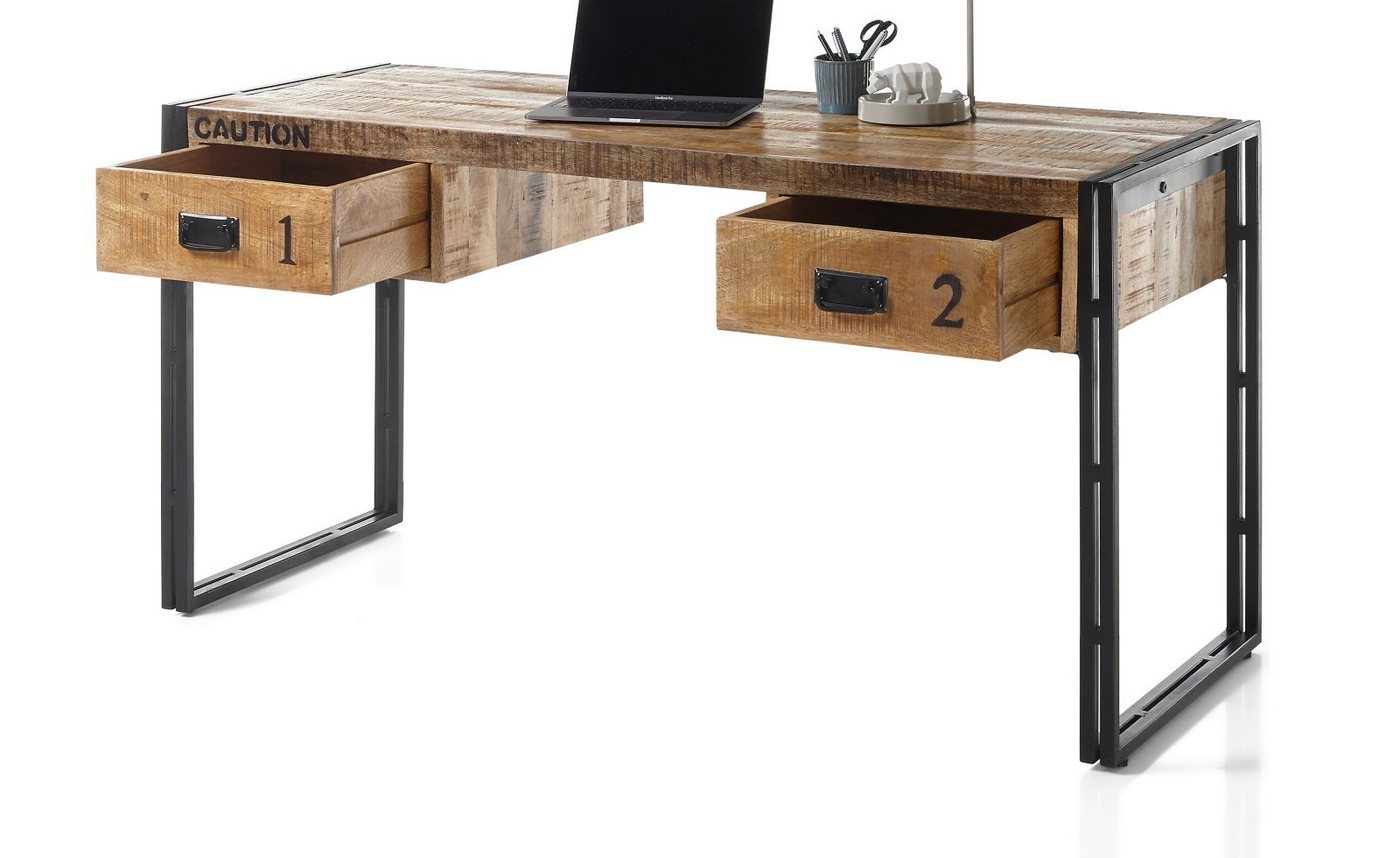 bv-vertrieb Schreibtisch Schreibtisch Computertisch Bürotisch Mango-Holz massiv - (4363) von bv-vertrieb