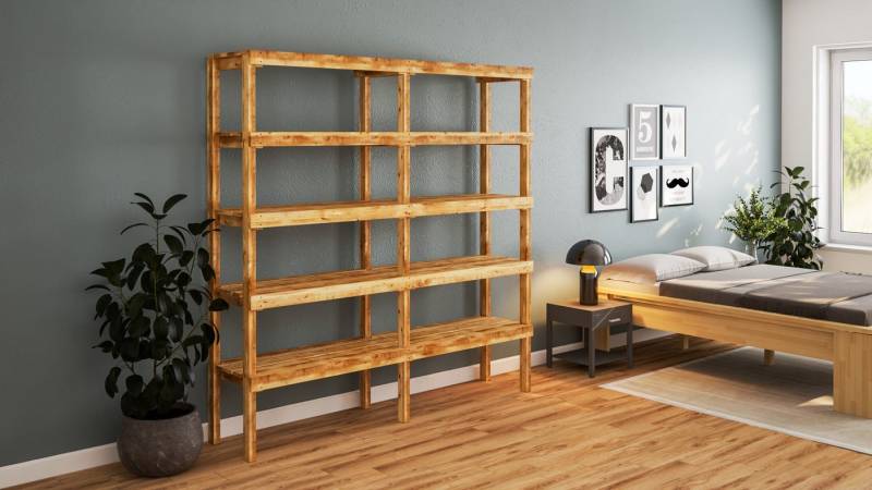 bv-vertrieb Standregal Holzregal für draussen und drinnen Standregal Fichte von bv-vertrieb