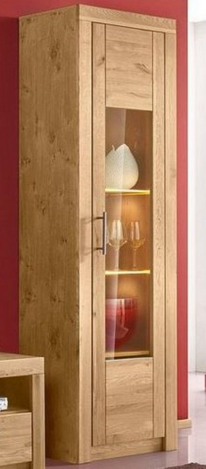 bv-vertrieb Vitrine Vitrine Schrank Vitrinenschrank Standregal Wildeiche von bv-vertrieb