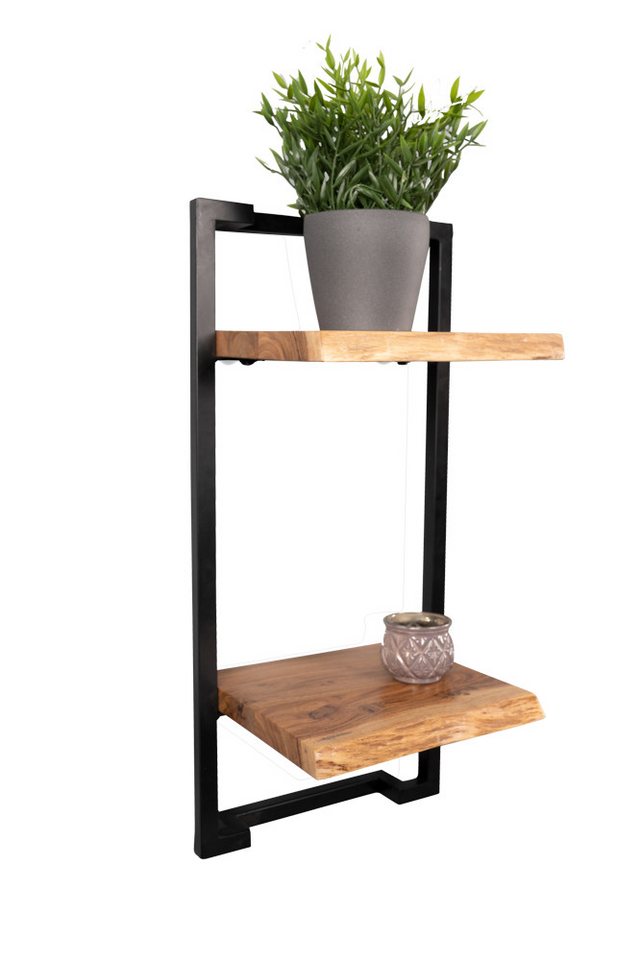 bv-vertrieb Wandregal Wandregal Regal Wandboard aus Akazie mit Metallgestell bv-vertrieb Wandregal Wandregal Regal Wandboard aus Akazie mit Metallgestell von bv-vertrieb