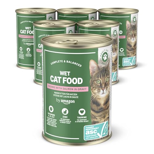 by Amazon Nassfutter für Katzen, Stücke mit ASC-zertifiziertem Lachs in Sauce, 6 x 415 g by Amazon Nassfutter für Katzen, Stücke mit ASC-zertifiziertem Lachs in Sauce, 6 x 415 g von by Amazon