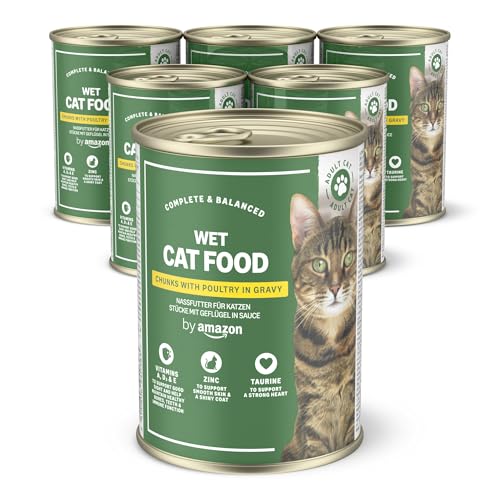 by Amazon Katzensfutter, nass, Dose, Stücke mit Geflügel in Sauce, 6 x 415 g by Amazon Katzensfutter, nass, Dose, Stücke mit Geflügel in Sauce, 6 x 415 g von by Amazon