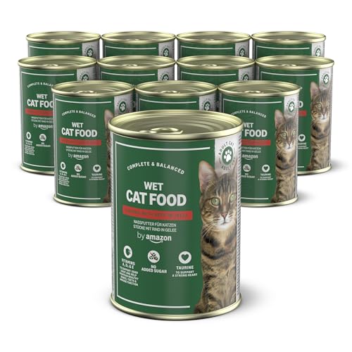 by Amazon Getreidefreies Katzennassfutter, Dose, Rindfleischstücke in Gelee, 12 x 405 g by Amazon Getreidefreies Katzennassfutter, Dose, Rindfleischstücke in Gelee, 12 x 405 g von by Amazon