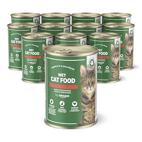by Amazon Nassfutter für Katzen, Stücke mit Rind in Sauce, 12 x 415 g by Amazon Nassfutter für Katzen, Stücke mit Rind in Sauce, 12 x 415 g von by Amazon