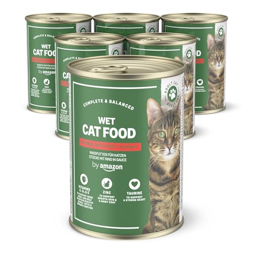 by Amazon Nassfutter für Katzen, Stücke mit Rind in Sauce, 6 x 415 g by Amazon Nassfutter für Katzen, Stücke mit Rind in Sauce, 6 x 415 g von by Amazon