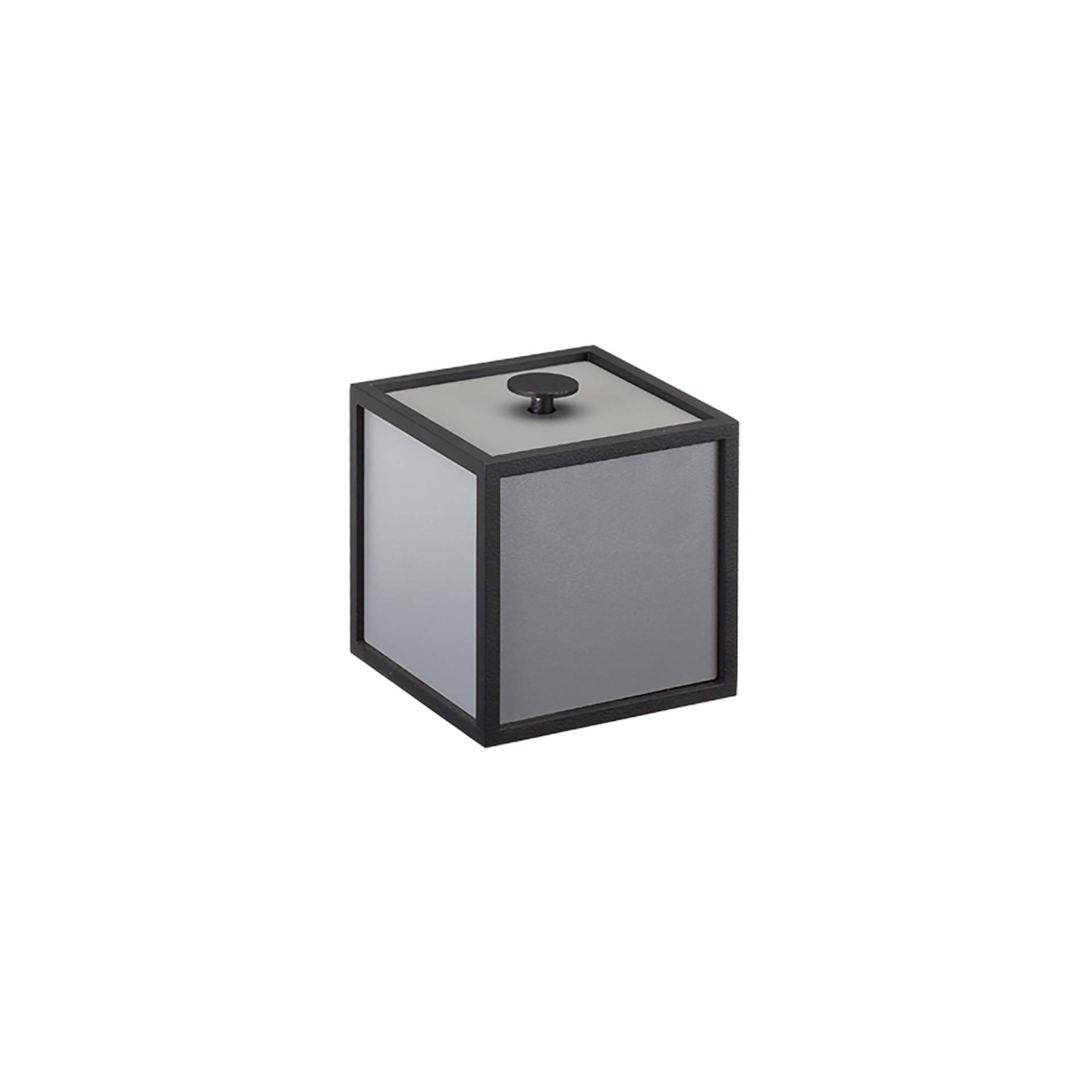 Audo - Frame 10 Box - dunkelgrau, schwarz/lackiert/LxBxH 10x10x10cm/handgefertigt von Audo