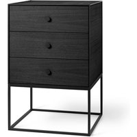 Audo - Frame Sideboard 49 (inkl. 3 Schubladen), Esche schwarz gebeizt von Audo