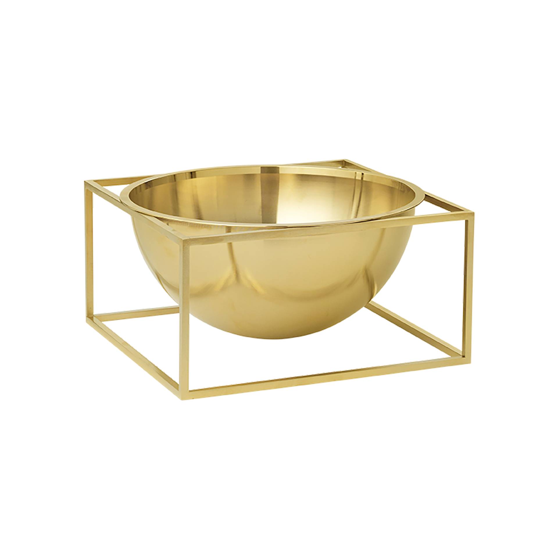 Audo - Kubus Bowl Centerpiece groß - gold/veredelt/LxBxH 23x23x11.5cm von Audo