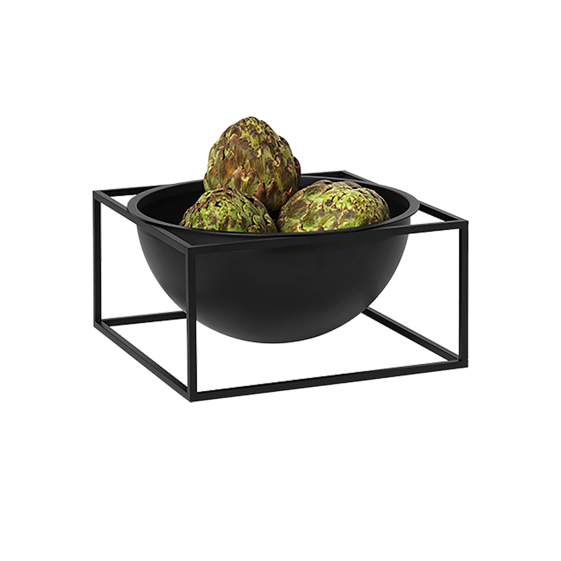 Audo - Kubus Bowl Centerpiece groß - schwarz/lackiert/LxBxH 23x23x11.5cm von Audo