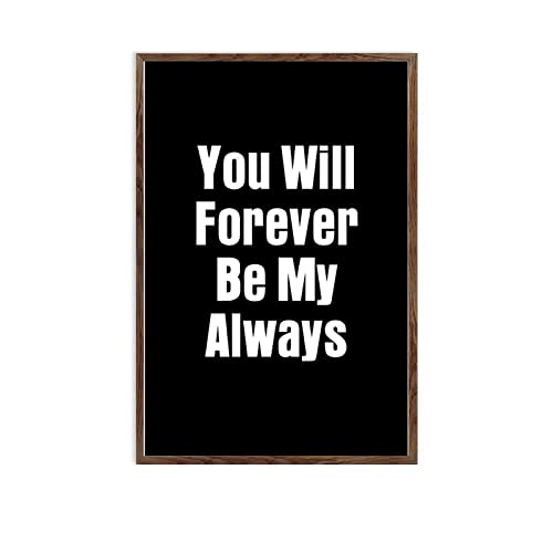 by Unbranded Retro-Holzschild mit Spruch ''You Will Forever Be My Always'', mit Rahmen, Dekoration für Kinderzimmer, Schlafzimmer, Waschküche, Badezimmer, Wandkunst, Schilder, Hochzeitsgeschenke, 20 x von by Unbranded