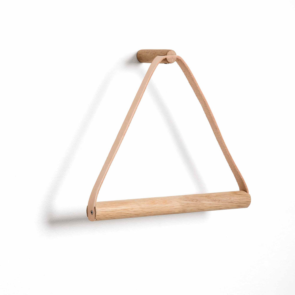 EKTA Living - Towel Hanger - Handtuchhalter für die Wand aus Holz & Leder von EKTA Living