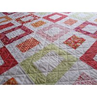 Quilt, Simple Squares Ist Ein Selbstgemachter Quilt Mit Bio-stoffen Von Monaluna von byBromand