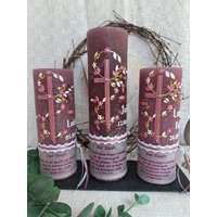 Taufkerze Mädchen Felicia Kreuz Ranke Taufe Altrosa Rosa Rose Rustikal Shabby Vintage Rustikal Mit Jute Und Spitze Taufkerze Mädchen Felicia Kreuz Ranke Taufe Altrosa Rosa Rose Rustikal Shabby Vintage Rustikal Mit Jute Und Spitze von byCreationClaudia