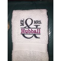 Individuell Bestickte Handtuch Set Mr. & Frau von byJulianna