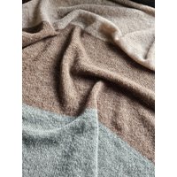 Babydecke Alpaca/Seide Gestrickt Wolldecke Personalisiert Mit Name von byKKbaby