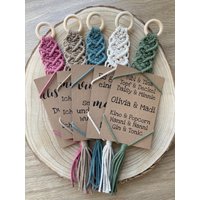 Makramee Bilderrahmen + Wunschtext Personalisiert | Wandbehang Boho Wohndeko Wanddeko Geschenk Wohnzimmer Affirmation von byKnotenzauber