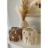 xl Windlicht "Carlotta" Makramee Boho Outdoor Garten Beleuchtung Vintage Gartendeko Geschenk Balkon Terrasse von byKnotenzauber