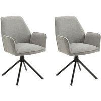 BLAIR Stuhl, 2er Set, Metallgestell schwarz pulverbeschichtet von byLIVING