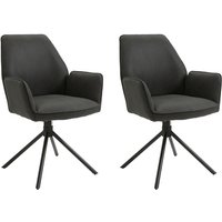 BLAIR Stuhl, 2er Set, Metallgestell schwarz pulverbeschichtet von byLIVING
