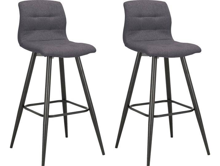 Barhocker BYLIVING Simone , schwarz, B:40cm H:103cm T:51cm, 100% Polyester, Hocker, 2er Set, Vintage braun oder Webstoff anthrazit Barhocker BYLIVING Simone , schwarz, B:40cm H:103cm T:51cm, 100% Polyester, Hocker, 2er Set, Vintage braun oder Webstoff anthrazit von byLIVING